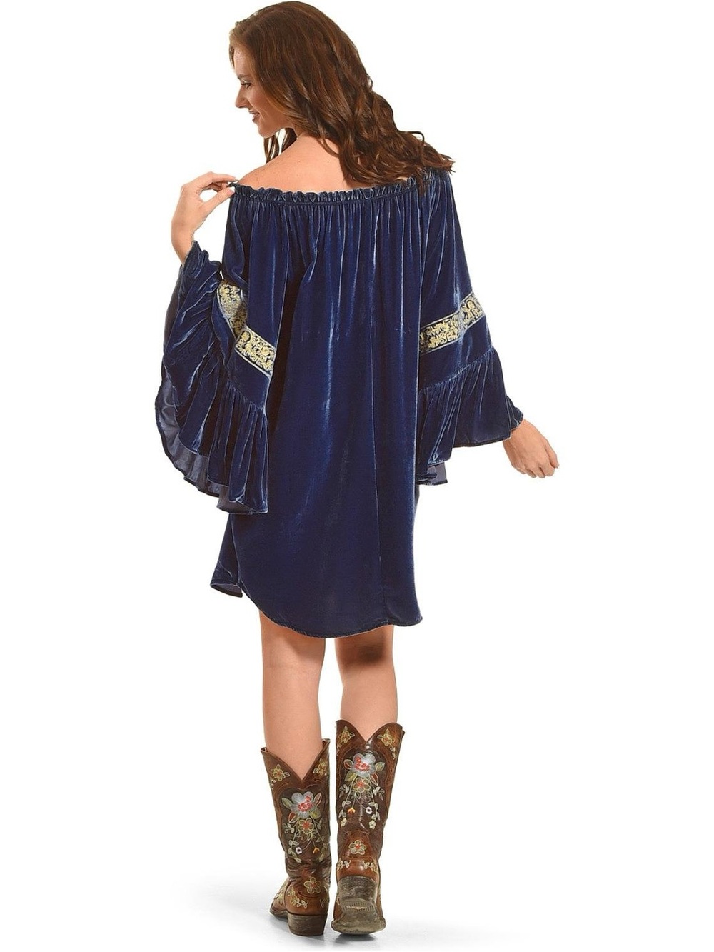 TASHA POLIZZI VELVET BOHEMIAN DRESS - Picture 2 of 5